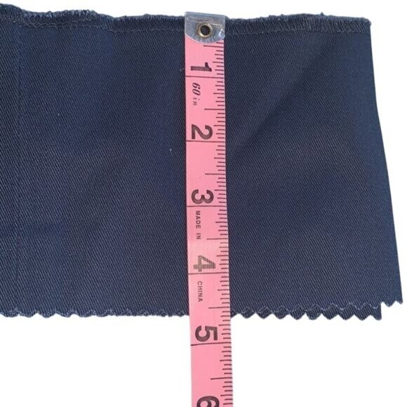 Mens Kingsize Big Navy Cotton Pants 54x34  Expandable Waist Flat Front Button & - Picture 10 of 10